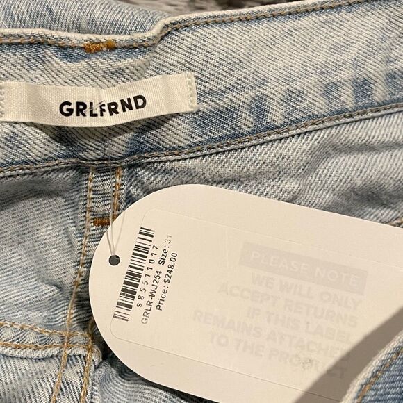 NWT! GRLFRND Karolina High Rise Acid Wash Button Fly Skinny Jean in Never Again - Picture 11 of 12